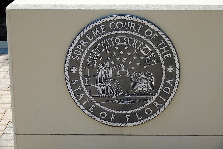 Seal of Supreme Court Building Tallahassee Florida