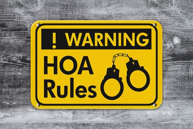 Warning HOA rules!